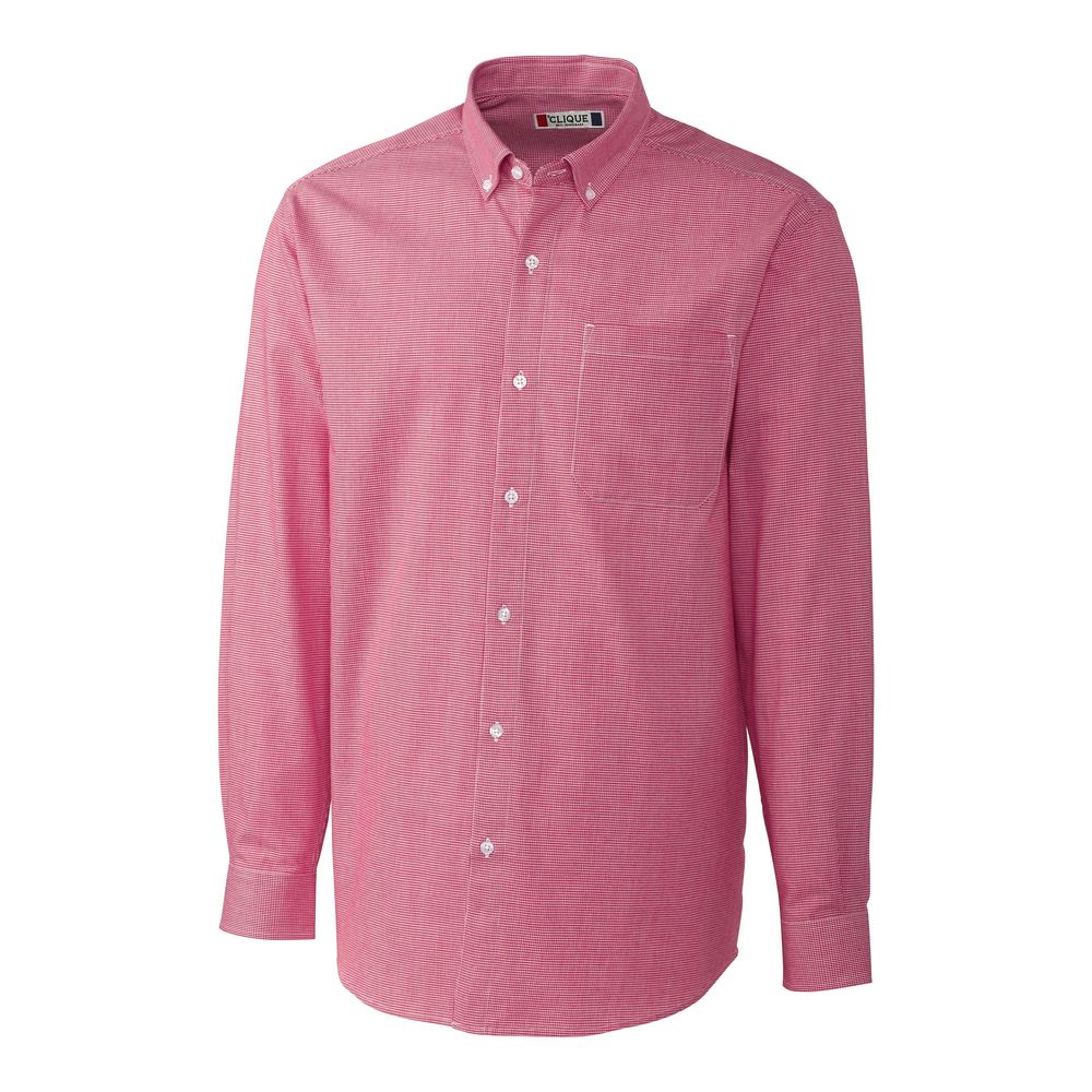 Elegant Red and White Dress Shirt